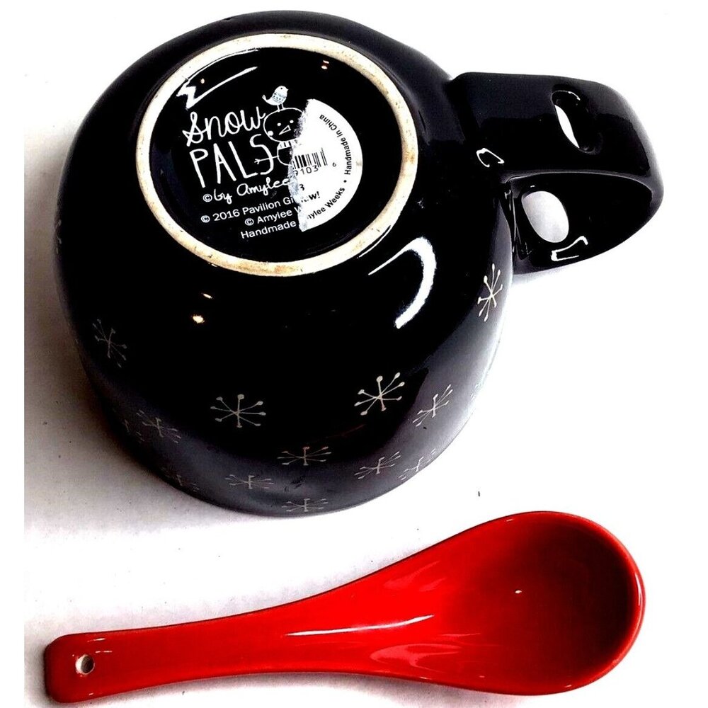Amylee Weeks Snow Pals Mug Cup Bowl Spoon Let It Snow Marshmallows Gift soup - Picture 5 of 5